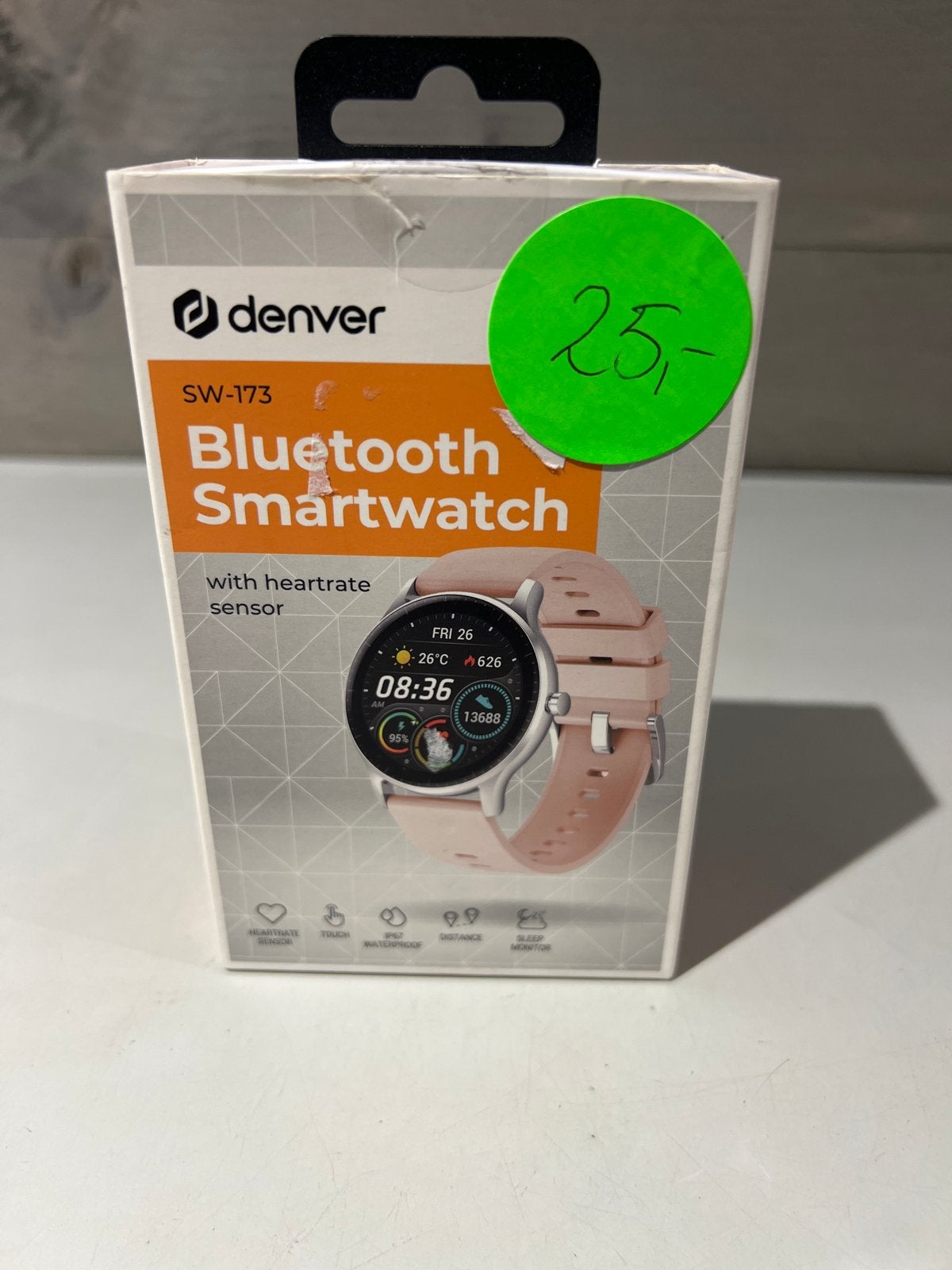 Denver SW-173 Bluetooth Smartwatch met hartslagsensor, N, N, Hartslag, Nieuw