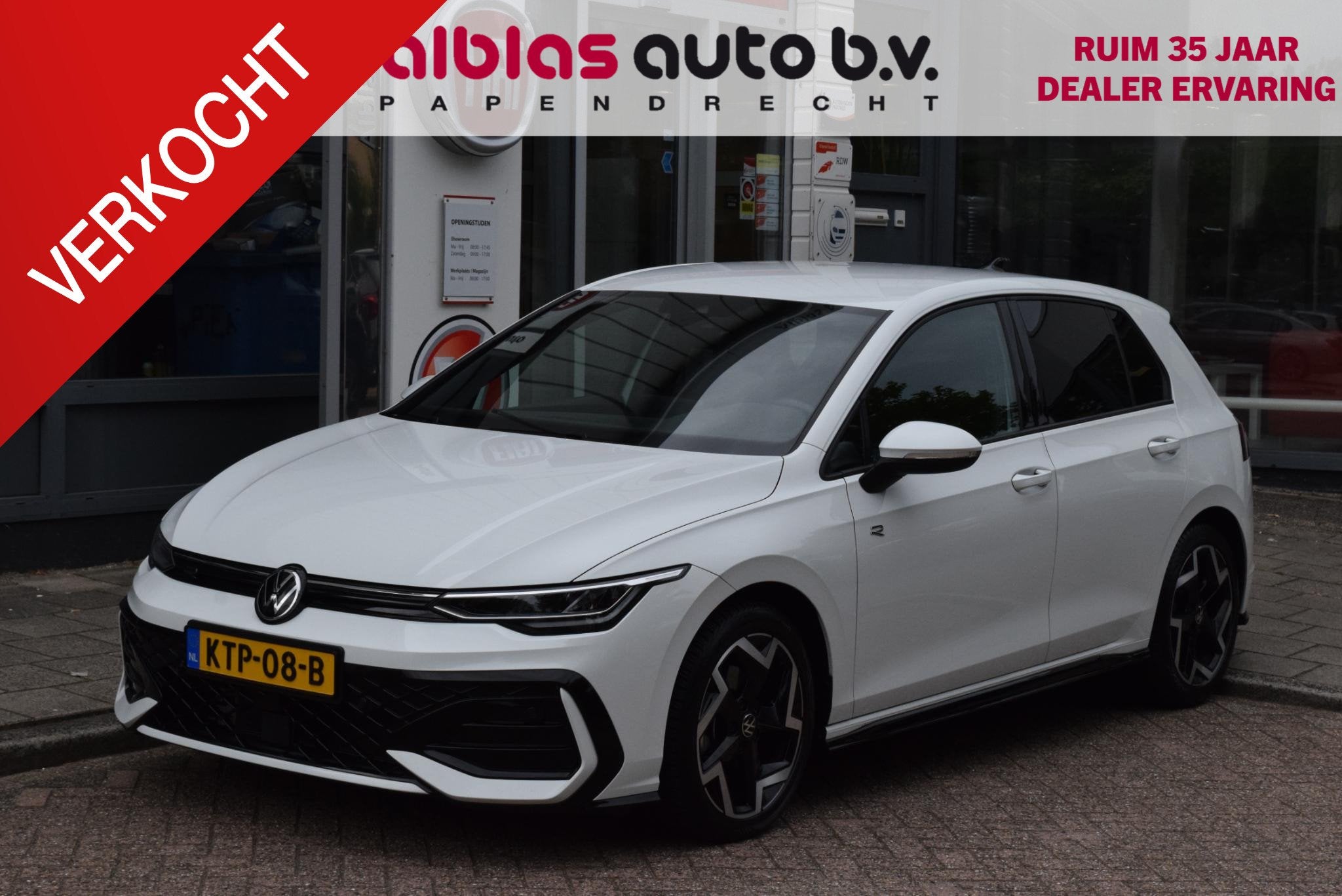 Volkswagen Golf 1.5 eTSI R-Line|Camera|Sfeer|Carplay|, Auto's, Stof, 150 pk, Wit, Bedrijf