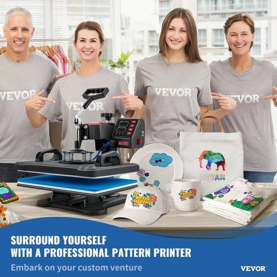 5-In-1 Warmtepers – Textieldrukker – Transferpers, Corvance B.V., Verzenden, Nieuw, Corvancebol@gmail.com
