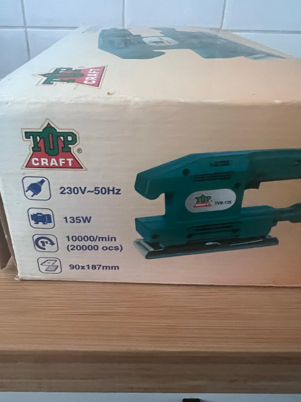 Top Craft Vlakschuurmachine TVM-135 - Nieuw in doos, Ophalen of Verzenden, Nieuw, Minder dan 600 watt, Vlakschuurmachine