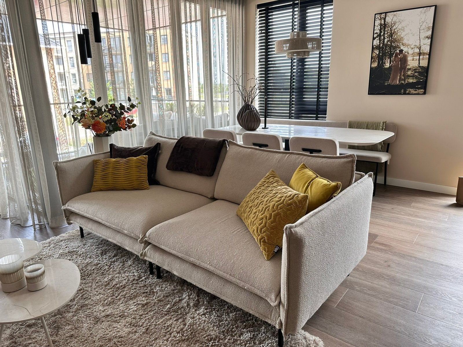 Bank Twin van Loods 5 220cm, Huis en Inrichting, Ophalen, Gebruikt, Stof