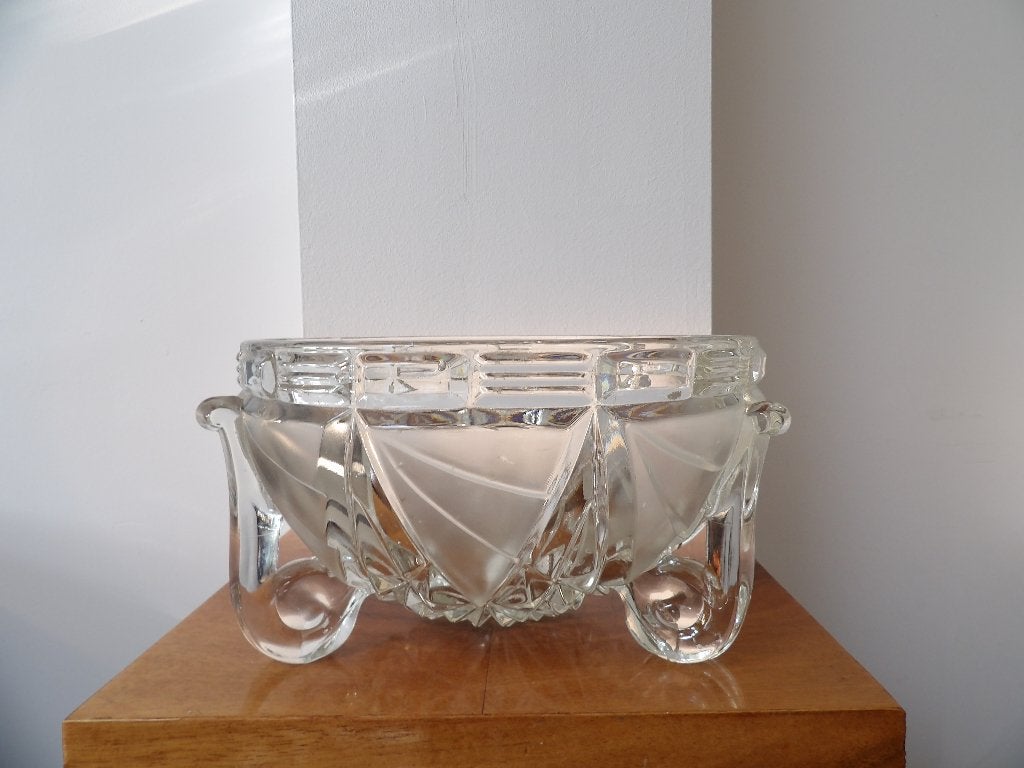 Gave Art Deco Schaal/Coupe Libochovice/SKLO Tsjechië, Ophalen of Verzenden