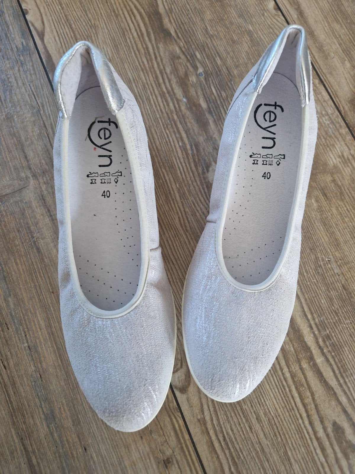 Nieuwe Feyn instappers / schoenen maat 40 - Zilverkleurig, Feyn, Overige kleuren, Instappers, Nieuw