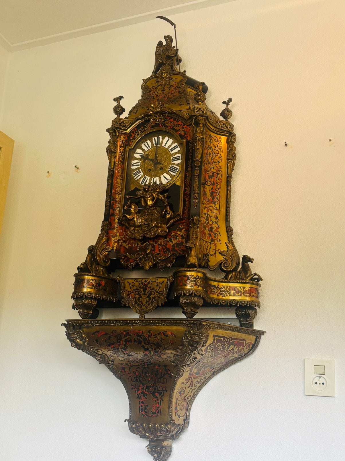 Paarden boulle op console 150 cm, Ophalen of Verzenden