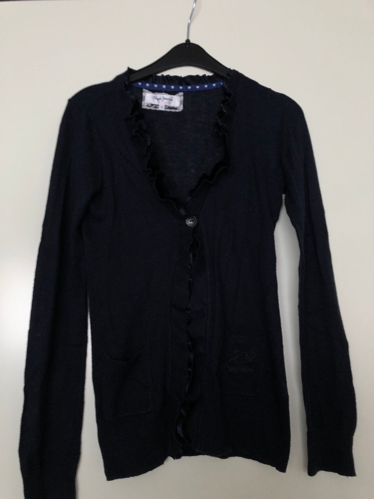 Pepe Jeans London Donkerblauw Vest Maat 10 (M), Ophalen of Verzenden, Zo goed als nieuw, Meisje, Trui of Vest