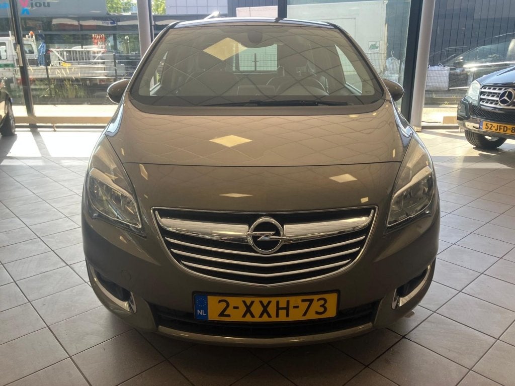 Opel Meriva 1.4 Turbo Cosmo Eerste Eig NW APK 140 DKM BJ 201, Dealer onderhouden, Gebruikt, 4 cilinders, Bruin