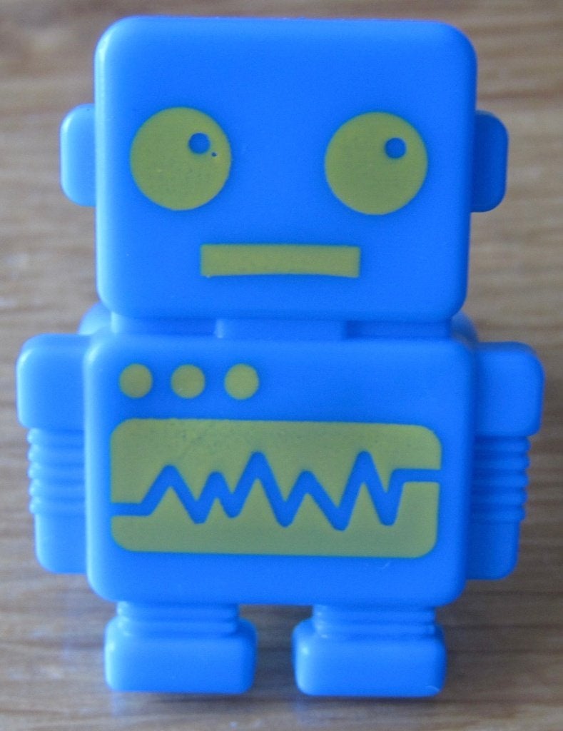 robot Bento als ring, Sieraden, Tassen en Uiterlijk, Ringen, Kunststof, Blauw, Ophalen of Verzenden, Zo goed als nieuw
