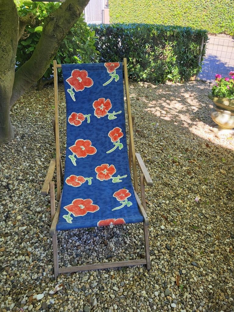 Vintage Ikea strandstoel/klapstoel, Ophalen, Zo goed als nieuw, Hout, Inklapbaar