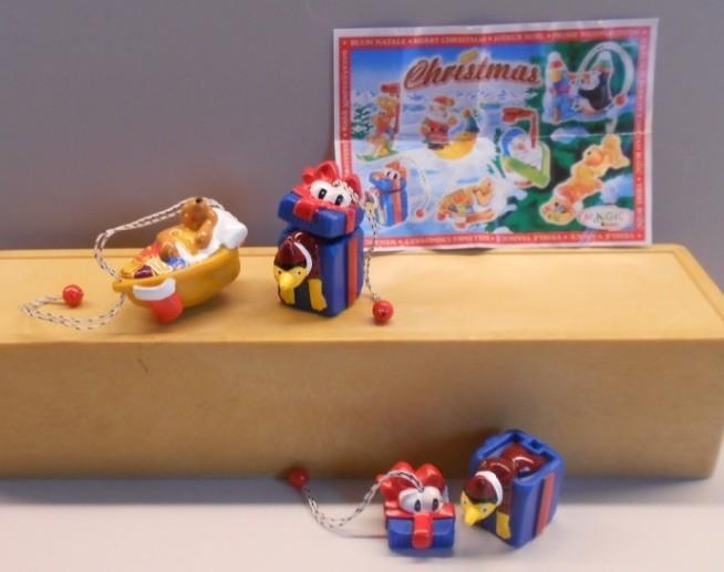 Kindersurprise Ferrero: 3 Christmas - figuren + BPZ = 1 koop, Verzamelen, Verrassingseieren, Ophalen, Zo goed als nieuw, Overige typen