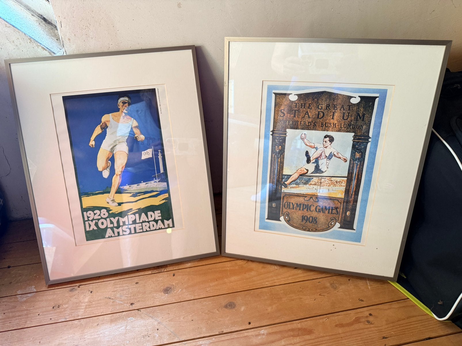 2 ingelijste Olympische affiches: Amsterdam 1928 London 1908, Ophalen, Zo goed als nieuw