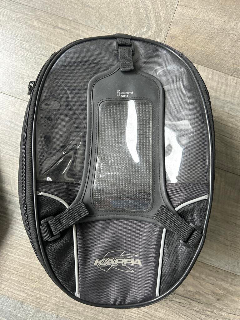 Kappa motorkoffer met tanklock en telefoonhouder, Motoren, Ophalen, Zo goed als nieuw