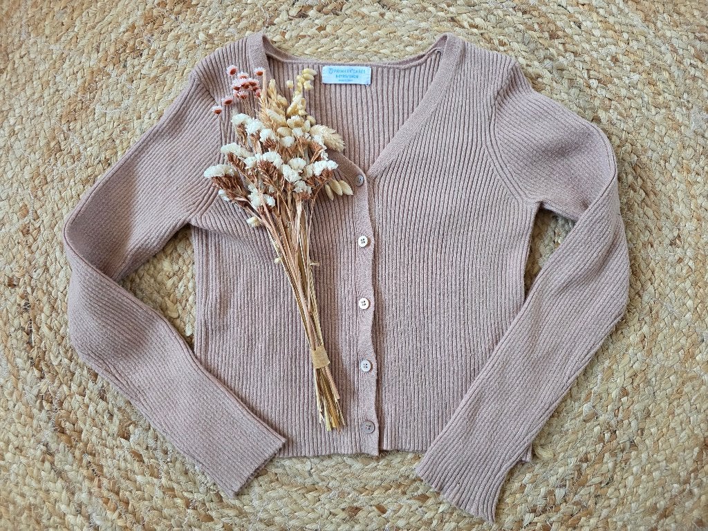 Beige vest maat 134 (Pillig), Kinderen en Baby's, Ophalen of Verzenden, Gebruikt, Meisje, Trui of Vest