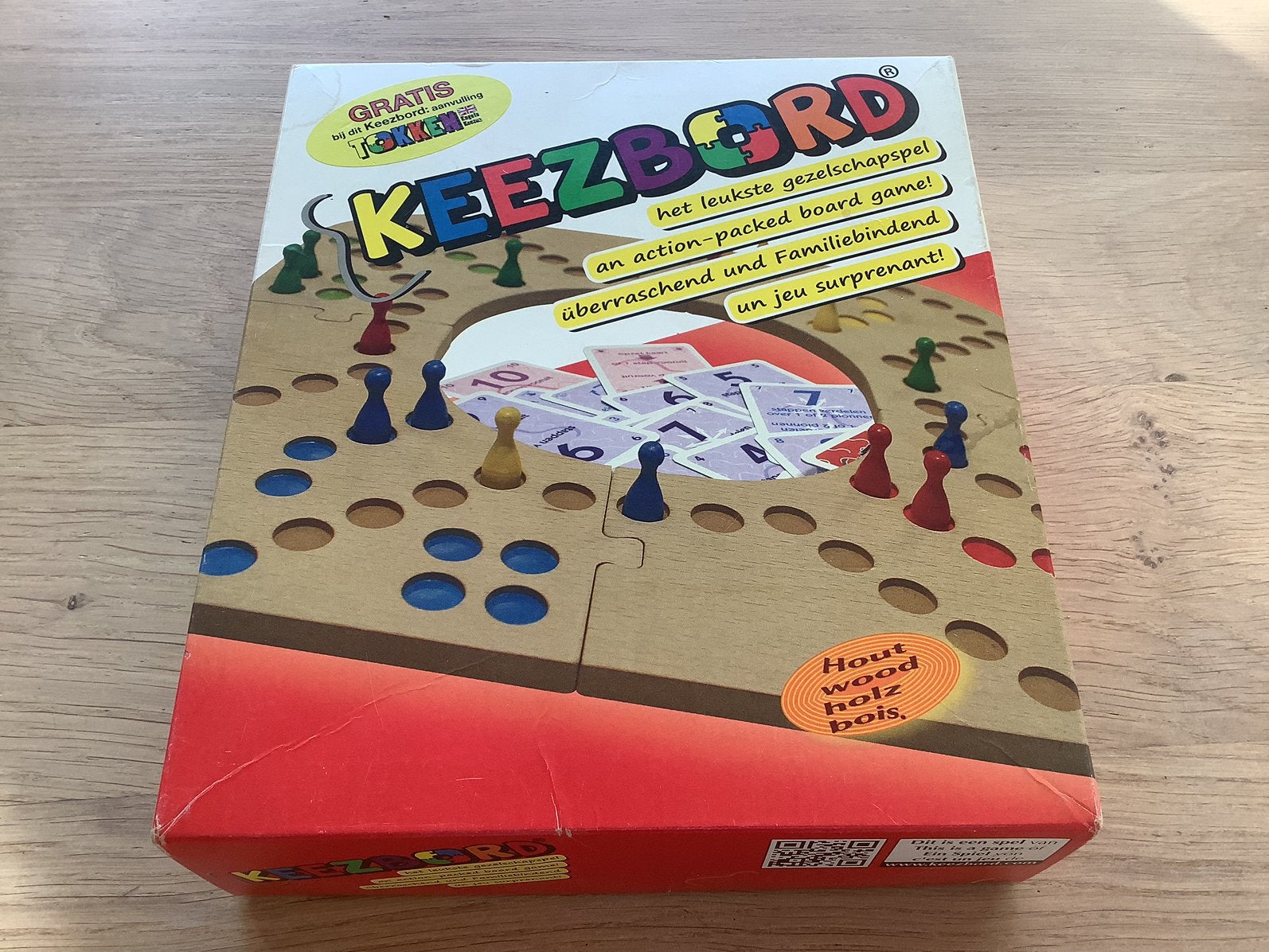 Keezbord Keezenspel en Tokkenspel Hout - 4 tot 6 Personen, Ophalen of Verzenden, Zo goed als nieuw