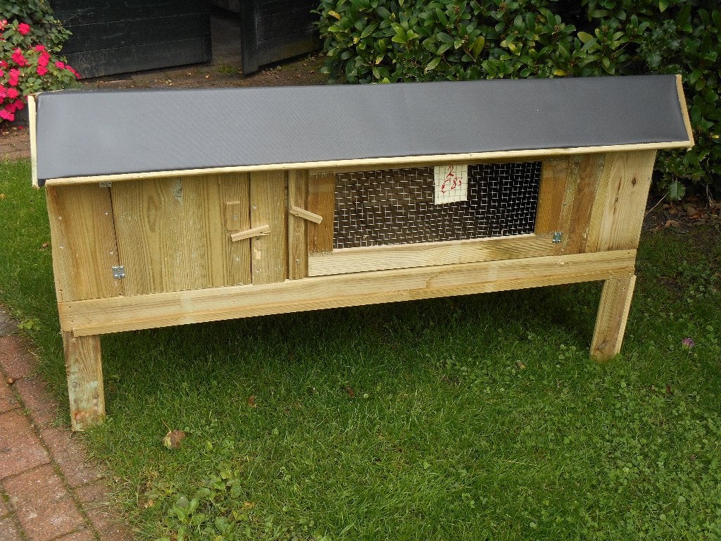 nieuw konijnenhok nr. 2 met nachthok, Ophalen, 110 cm of meer, 60 tot 90 cm, Hok