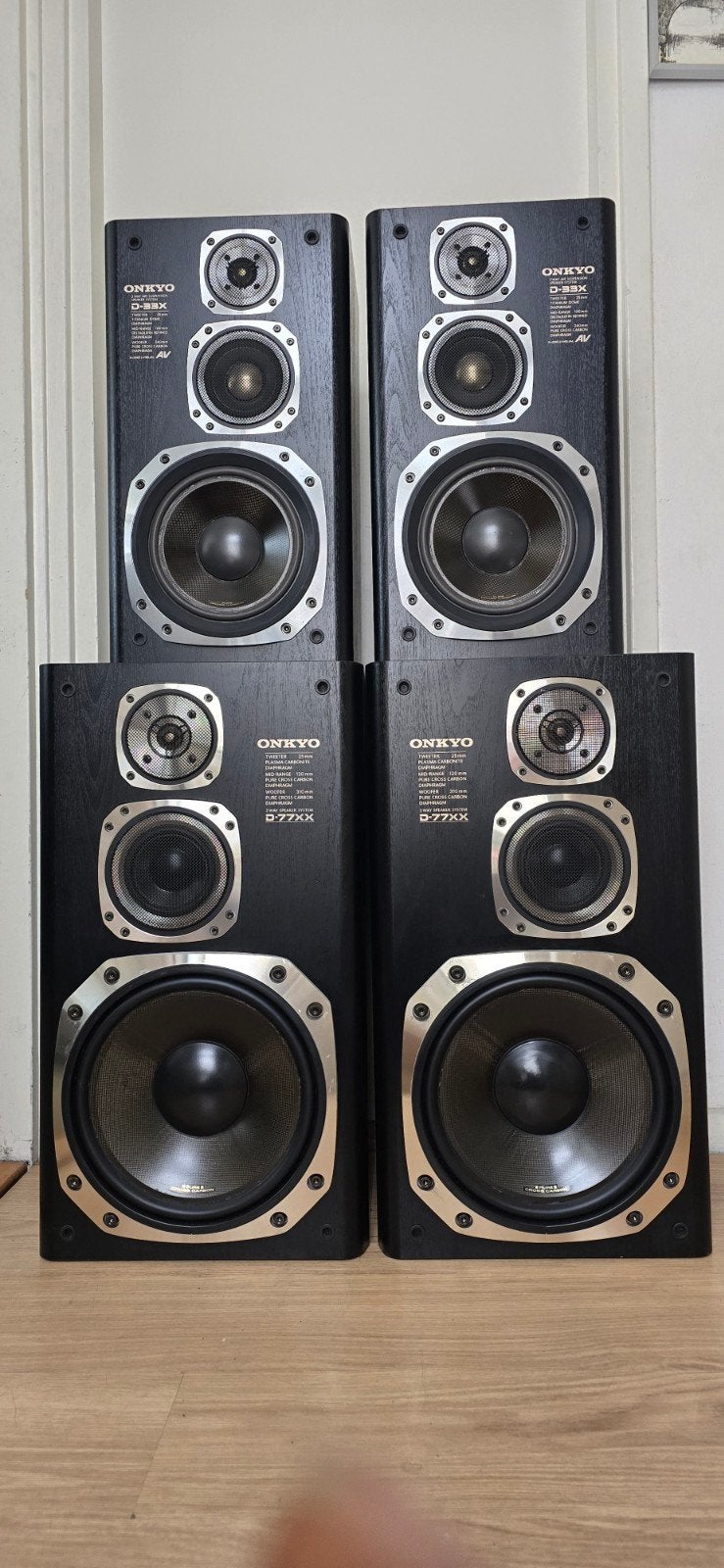 Onkyo D-77XX vs onkyo D-33X, Ophalen, Vloerstaande luidspreker, Gebruikt, Geschikt voor surround/home cinema