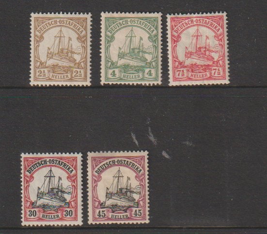 Duits OOST AFRIKA 22-29 div. waarden ongestempeld CW 76,-, Postzegels en Munten, Ophalen of Verzenden, Overige periodes, Postfris
