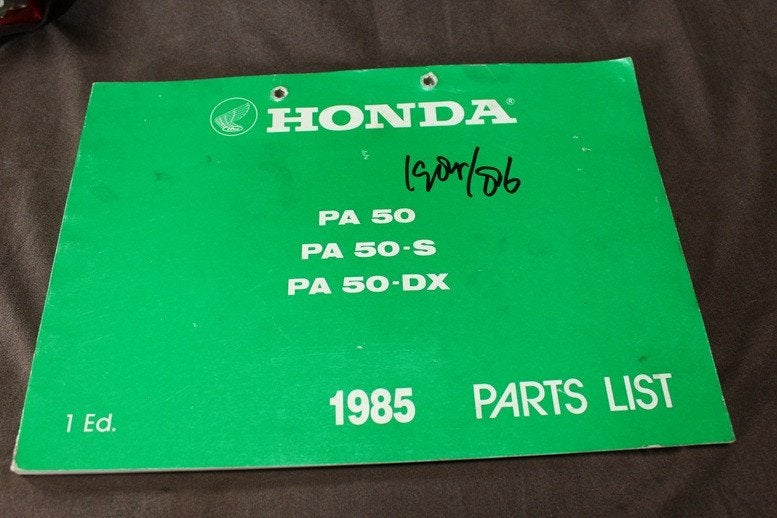 Honda PA50 S DX 1985 1986 Camino parts list onderdelen boek, Ophalen of Verzenden
