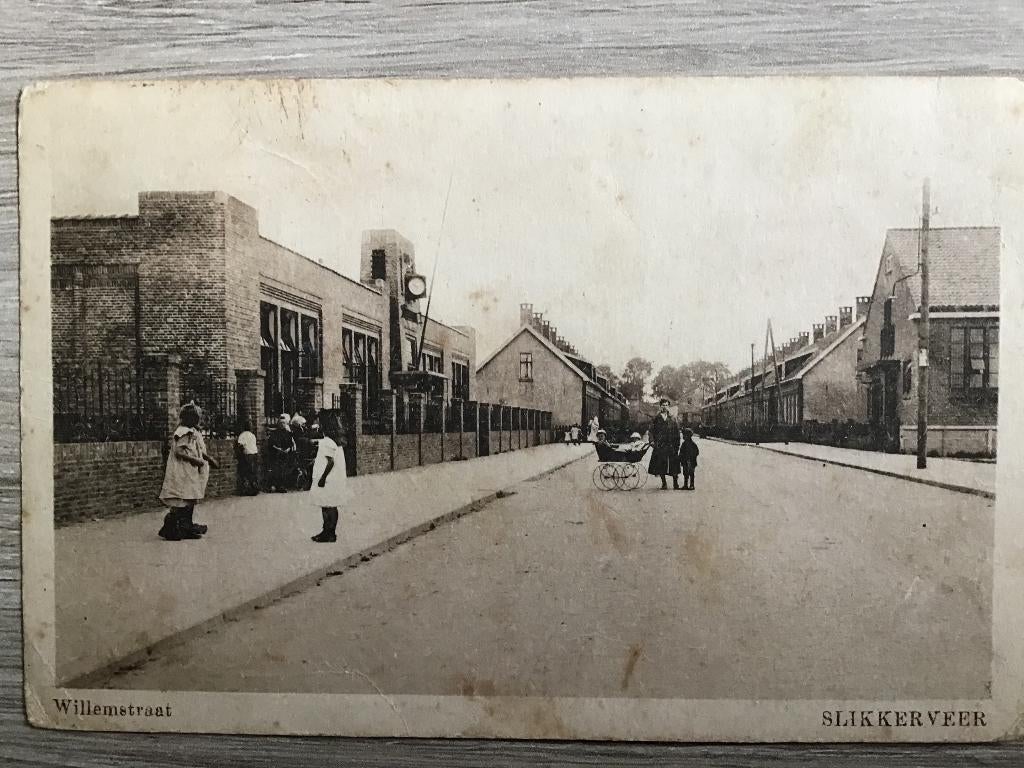 Slikkerveer Willemstraat 1928, Verzenden, 1920 tot 1940, Gelopen, Zuid-Holland