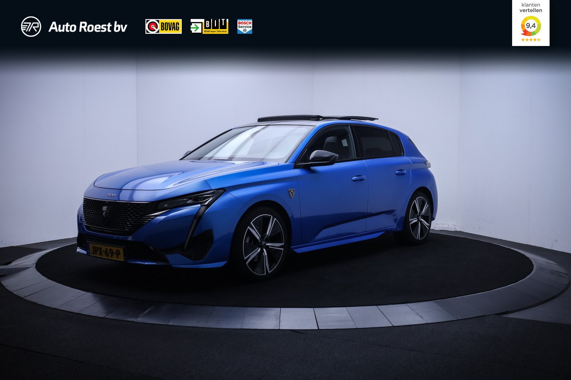 Peugeot 308 1.2T Aut. GT- Pack Business PANO | MATRIX LED |, Auto's, Gebruikt, 1199 cc, Blauw, Leder