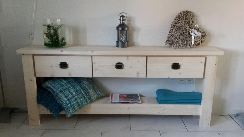 Sidetable, Ophalen, 100 tot 150 cm, Nieuw, Overige houtsoorten
