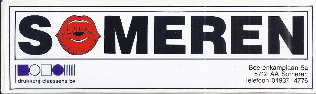 So302 sticker drukkerij claessens bv someren, Ophalen of Verzenden, Zo goed als nieuw, Overige typen