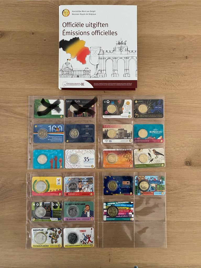 Belgie 2, 2,5 en 5 euro coincard collectie incl. verzamelmap, Ophalen of Verzenden, België, 2 euro, Setje