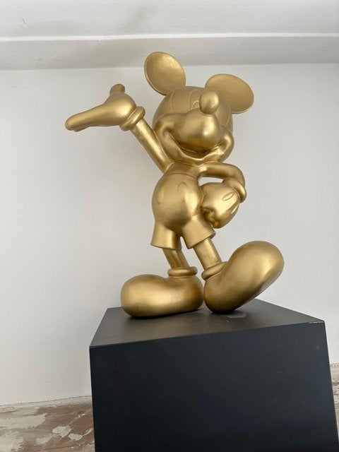 Gouden Mickey Mouse beeld, Ophalen, Mickey Mouse, Zo goed als nieuw, Beeldje of Figuurtje