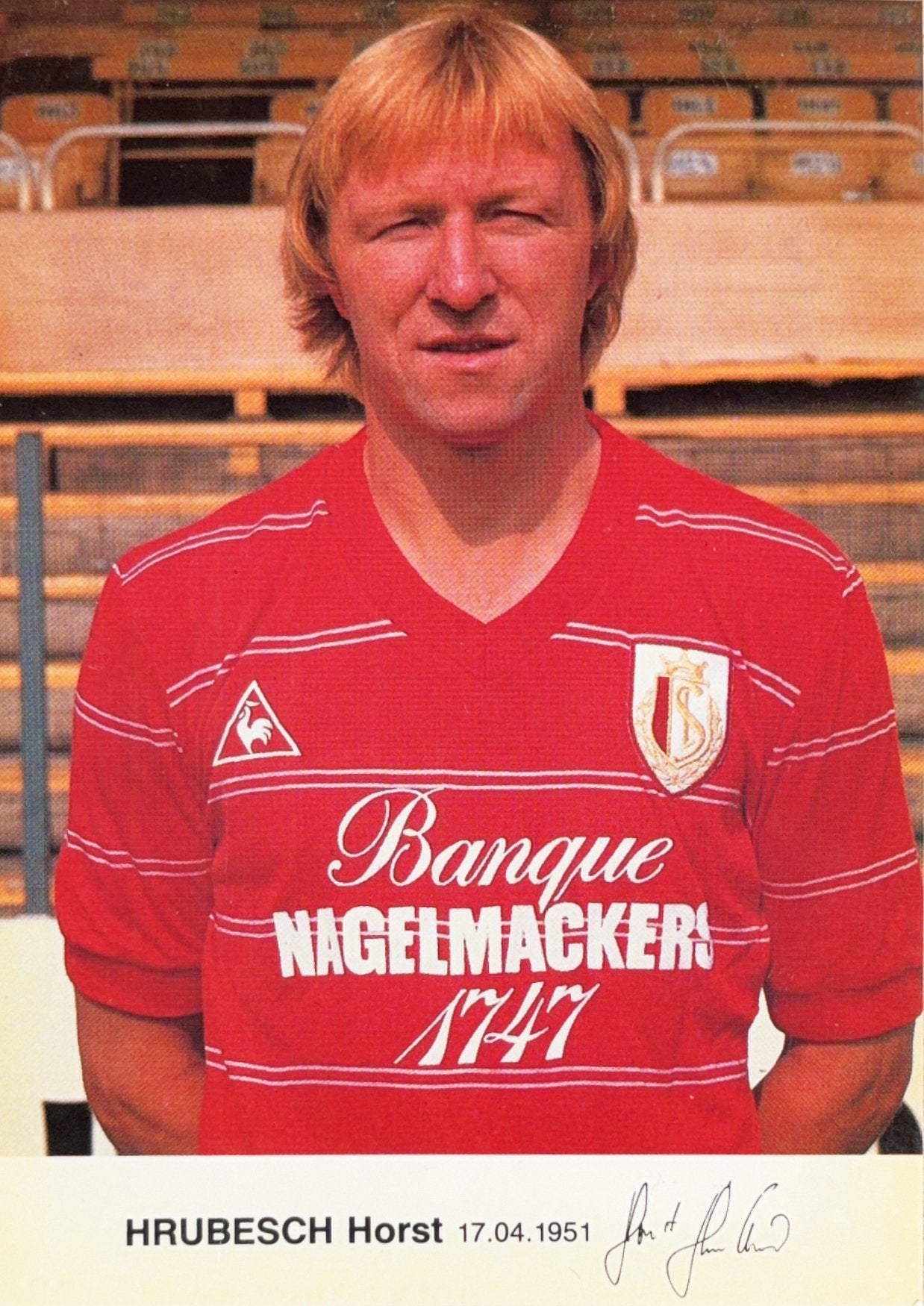 Spelerskaart Horst Hrubesch - Standard Luik - seizoen 84/85, Verzamelen, Sportartikelen en Voetbal, Ophalen of Verzenden, Zo goed als nieuw
