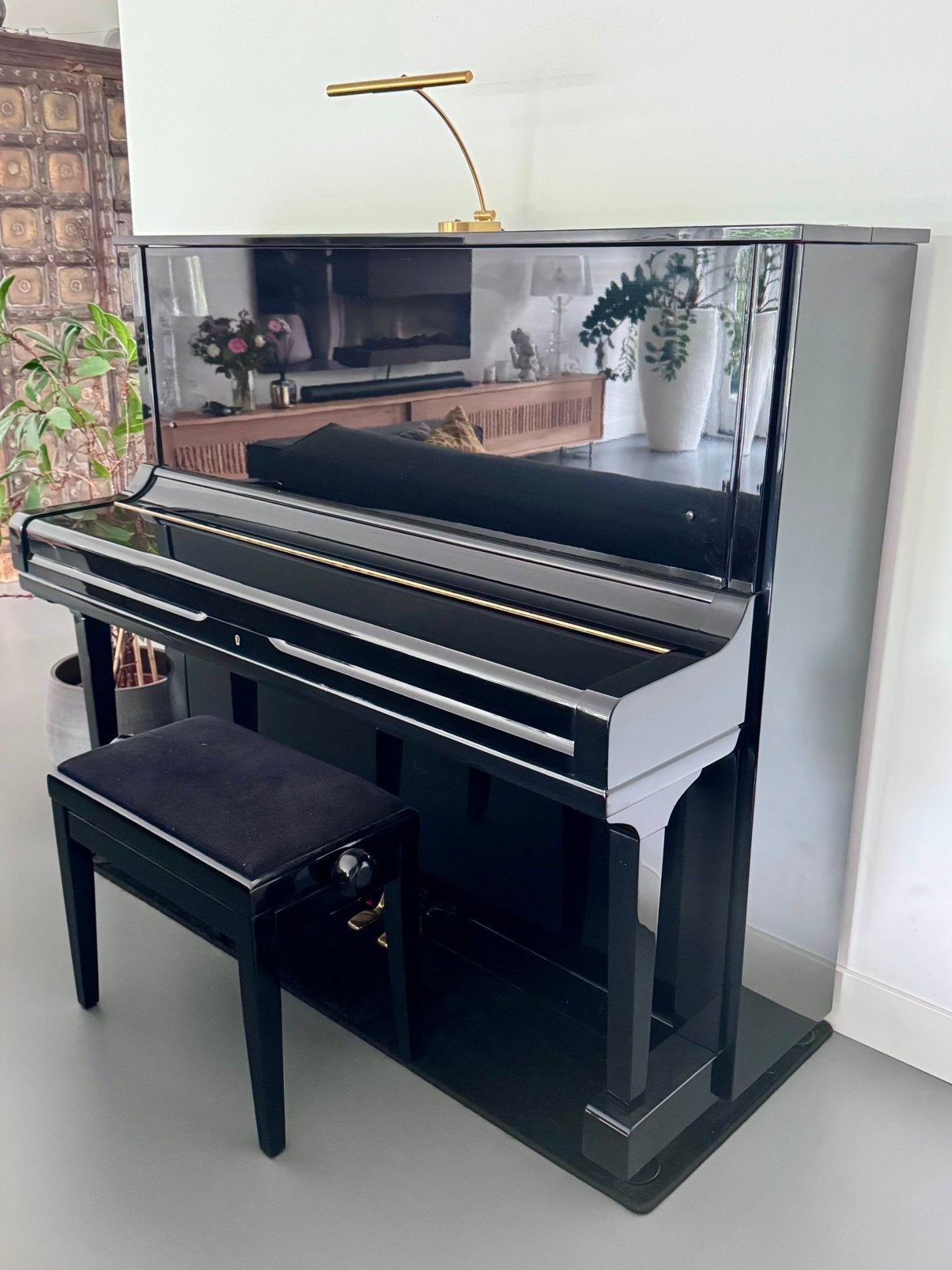 Yamaha U3H akoestische piano in uitstekende staat, Muziek en Instrumenten, Piano's, Ophalen, Zwart, Zo goed als nieuw, Piano