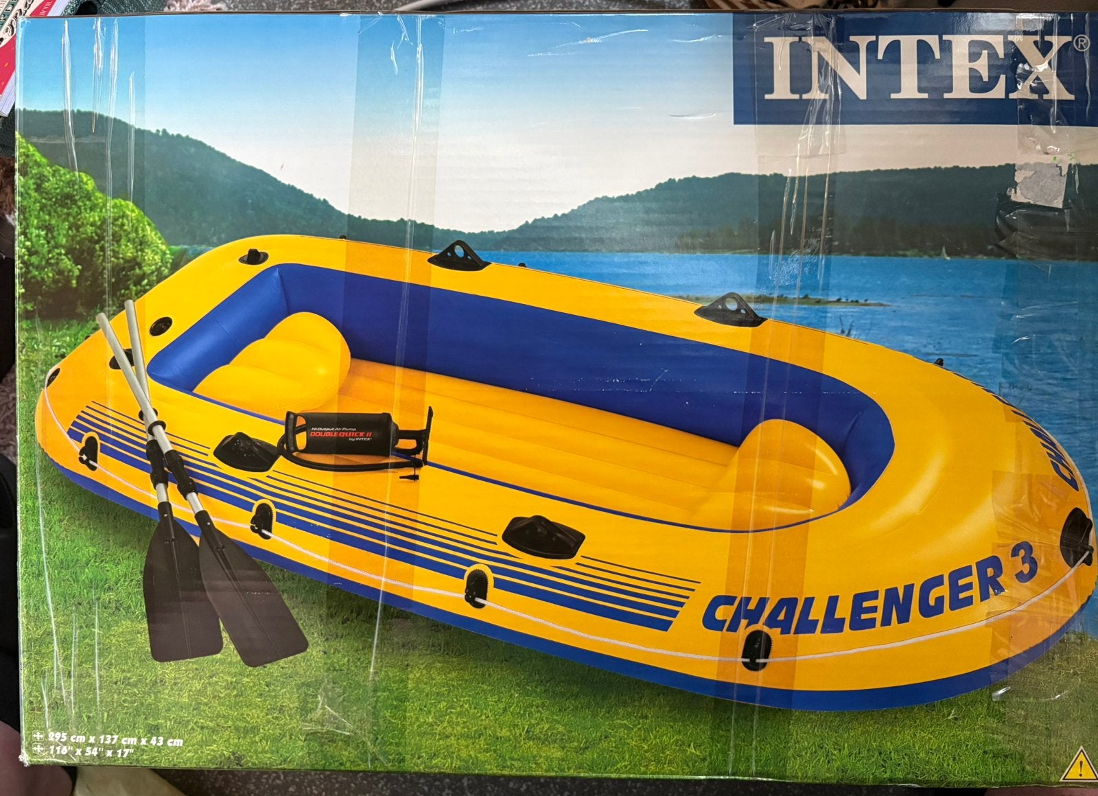Intex Challenger 3 opblaas boot( max. 300 kg !! ), Ophalen, Zo goed als nieuw