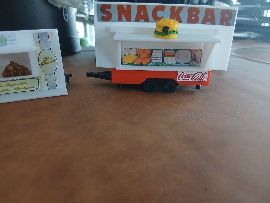Snackwagen - Snackbar MINIATUUR, Ophalen of Verzenden, Nieuw, 1:50 tot 1:144