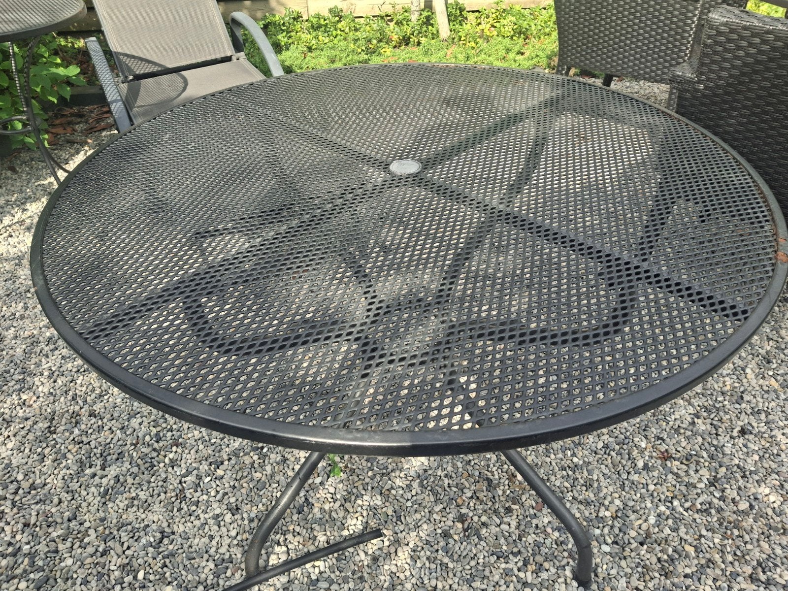 Ronde 120 cm tuintafel metaal ijzer, Tuin en Terras, Tuintafels, Ophalen, Gebruikt, Rond, Metaal