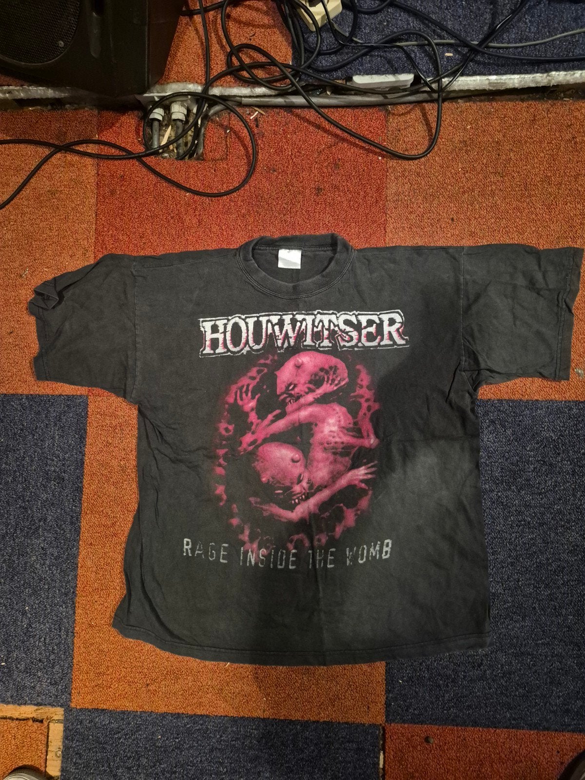 Album shirt Houwitser - Rage inside the Womb, vintage, XL, Ophalen, Zo goed als nieuw, Kleding