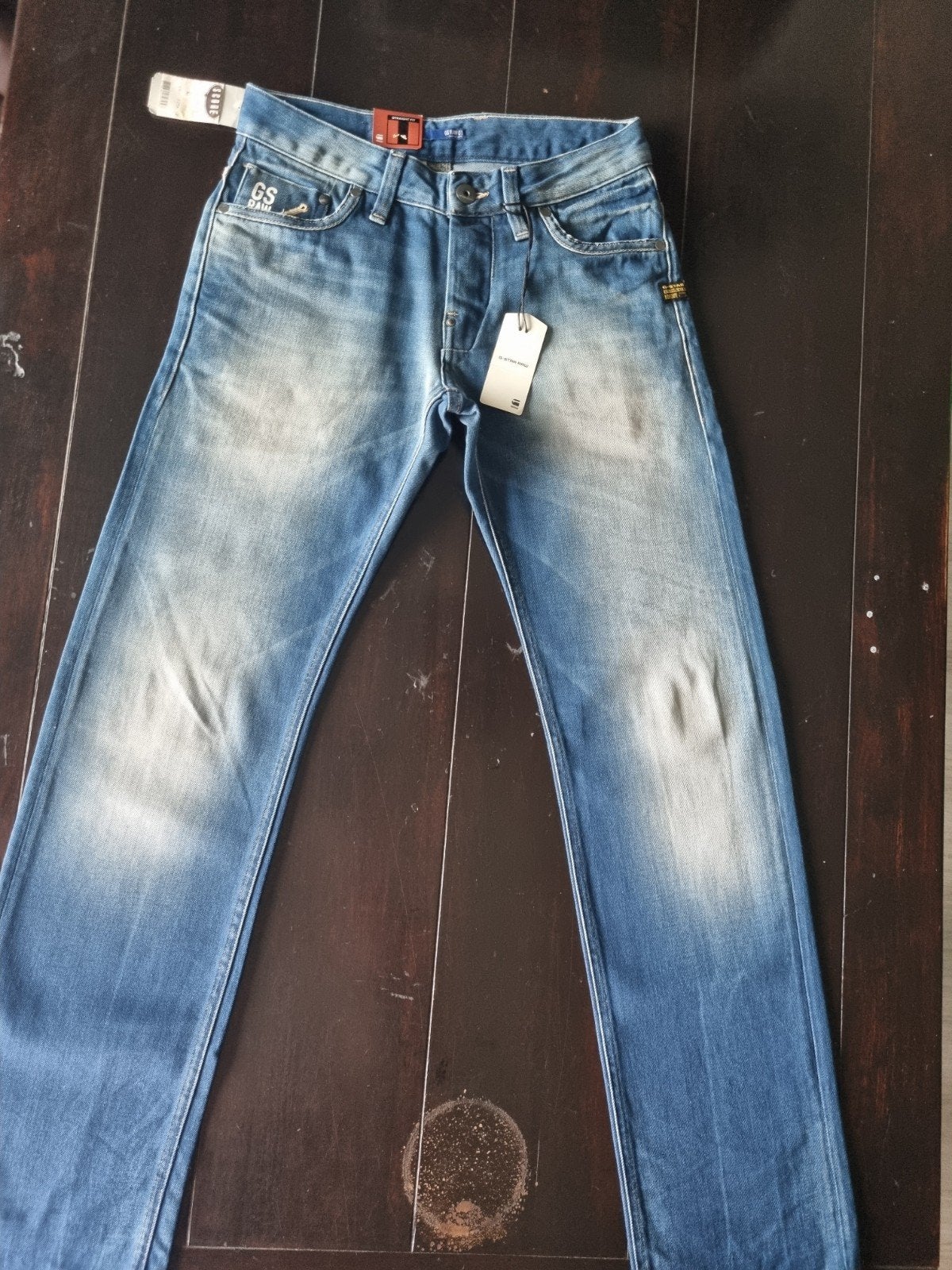 NIEUWE LICHTGEBLEEKTE G STAR RAW ATTACC LOW STRAIGHT 28/32!!, Kleding | Heren, G-Star Raw, Blauw, Nieuw, W32 (confectie 46) of kleiner
