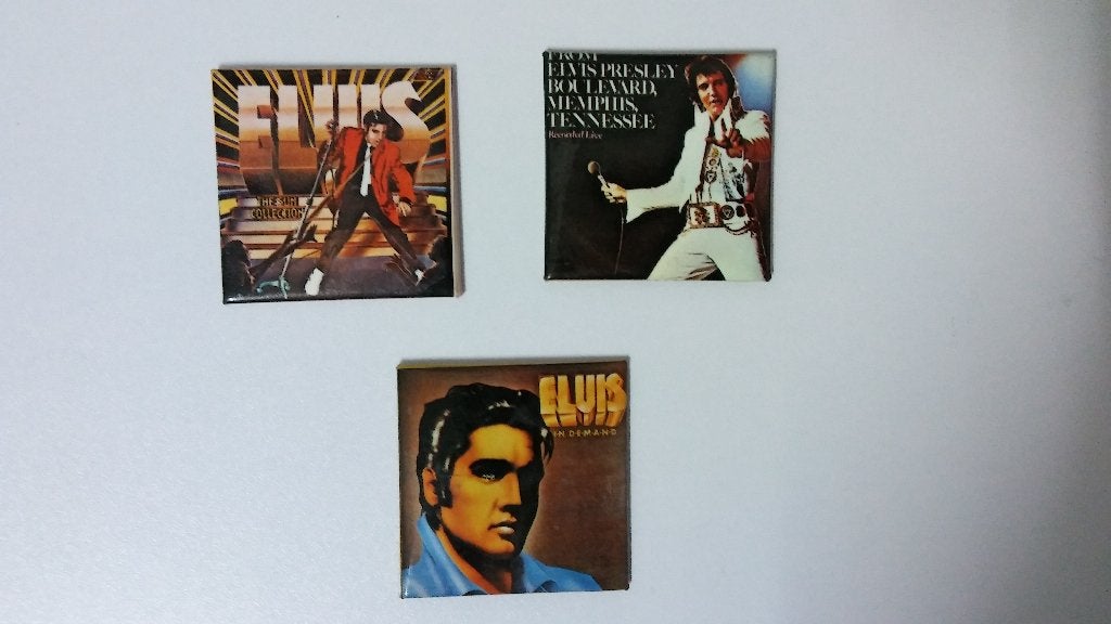 Elvis Presley the King artiest pop rock buttons speld, Ophalen of Verzenden, Gebruikt