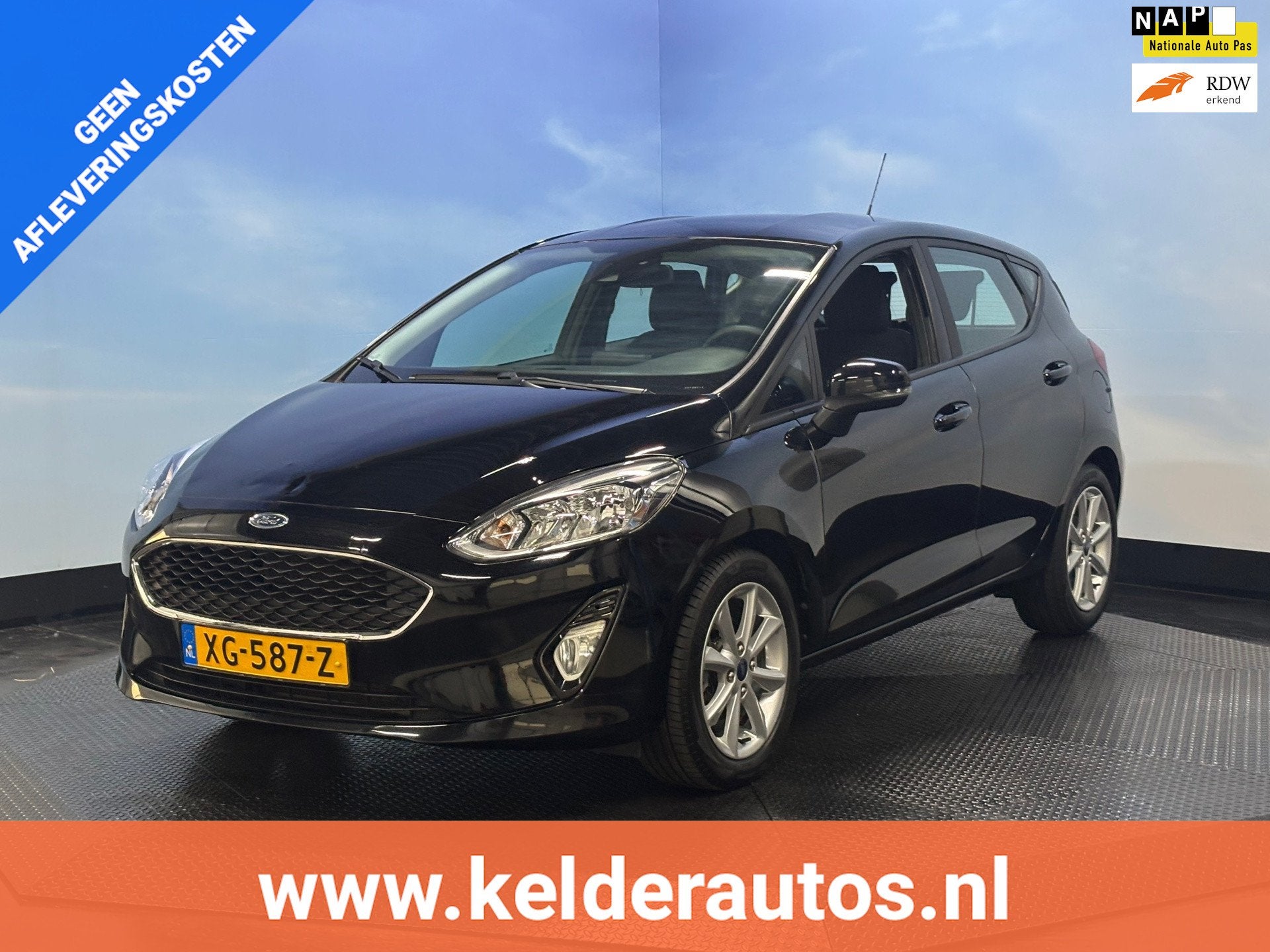 Ford Fiesta 1.1 Airco | Cruise | Navi | Lichtmetalen velgen, Voorwielaandrijving, Stof, Gebruikt, Origineel Nederlands
