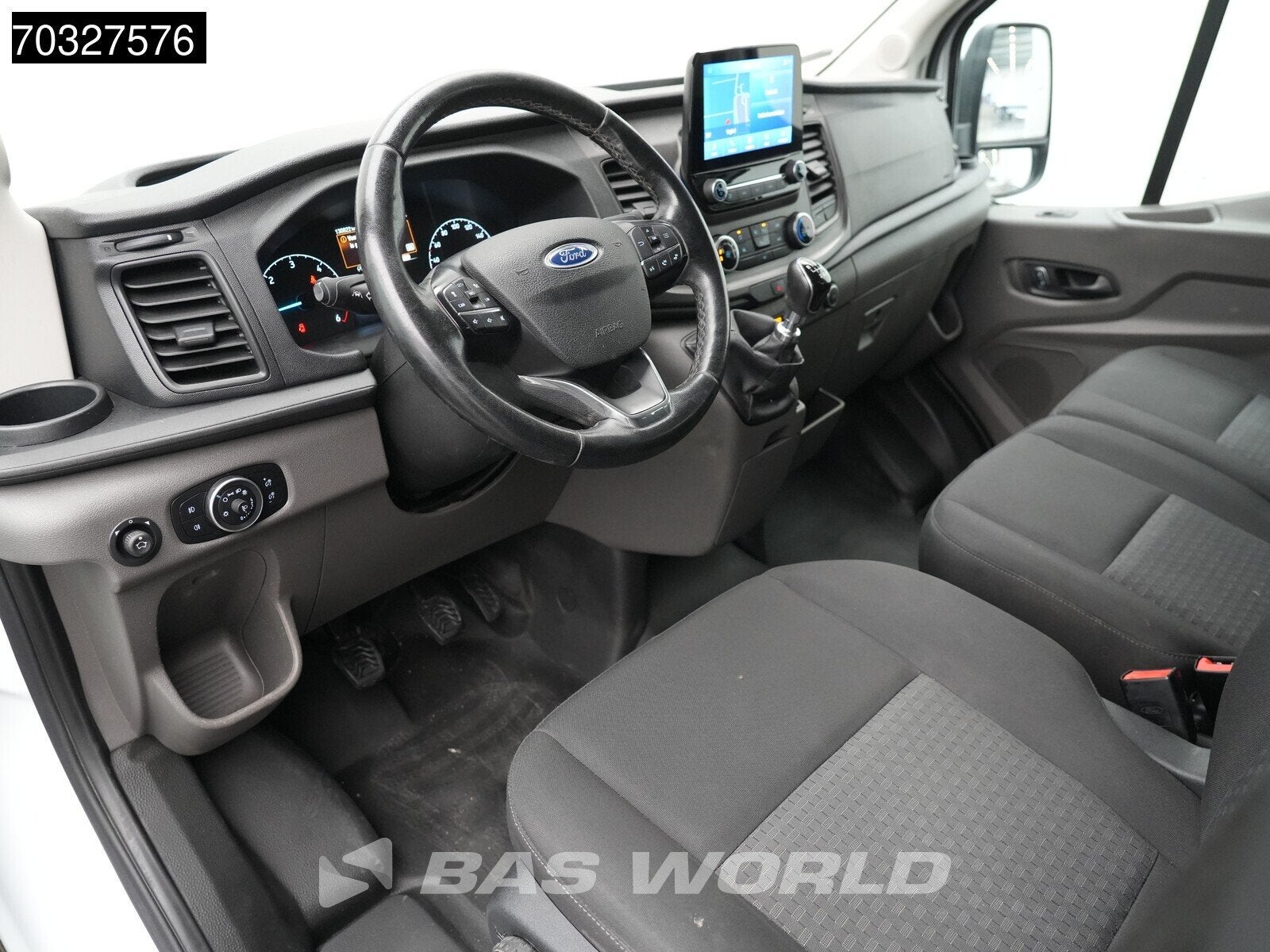 Ford Transit 130pk Dubbel Cabine L3H2 Navi ACC Airco Parkeer, Auto's, Stof, Euro 6, 4 cilinders, 7 stoelen
