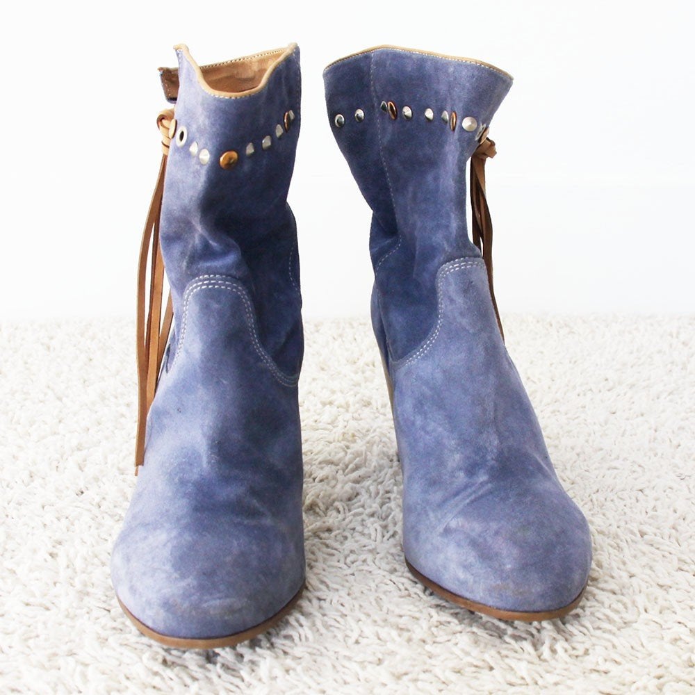 Prachtige Blauw Suede Omoda Laarsjes s8 (Maat 40) € 60,-, Kleding | Dames, Blauw, Omoda, Lage of Enkellaarzen, Ophalen of Verzenden