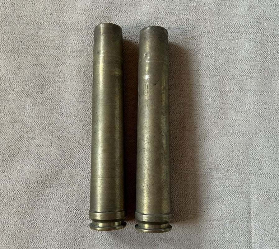 wo2 - Duitse 3,7 cm flak hulzen - Messing - 1937, 38 - LEEG, Verzamelen, Militaria | Tweede Wereldoorlog, Ophalen of Verzenden