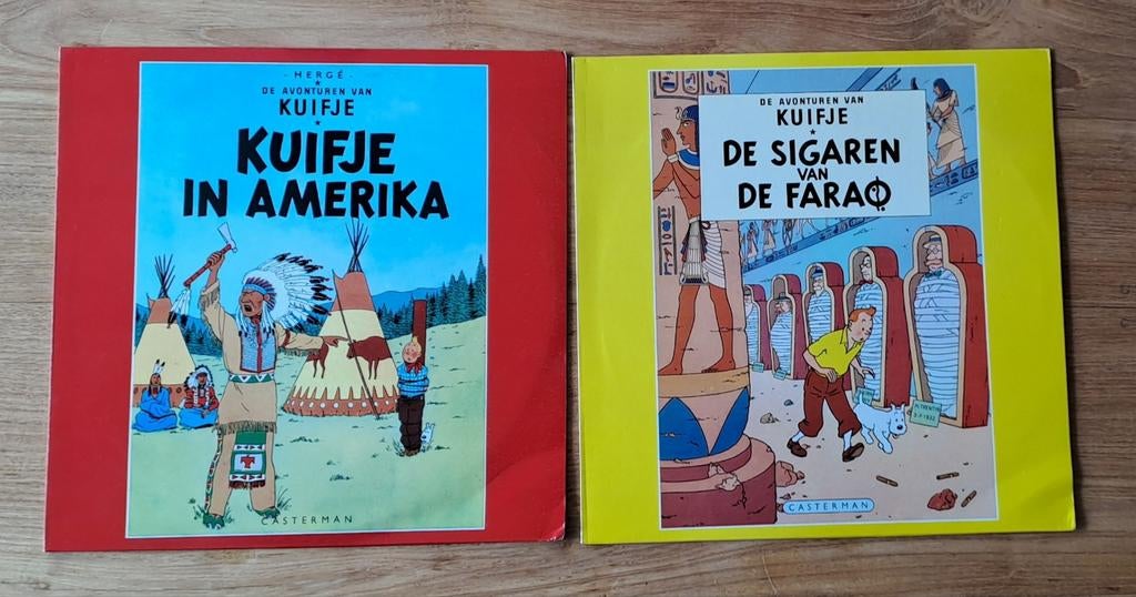 Twee Kuifje LP's uit de jaren '70: Kuifje in Amerika & De Si, Ophalen of Verzenden, Gebruikt, 12 inch