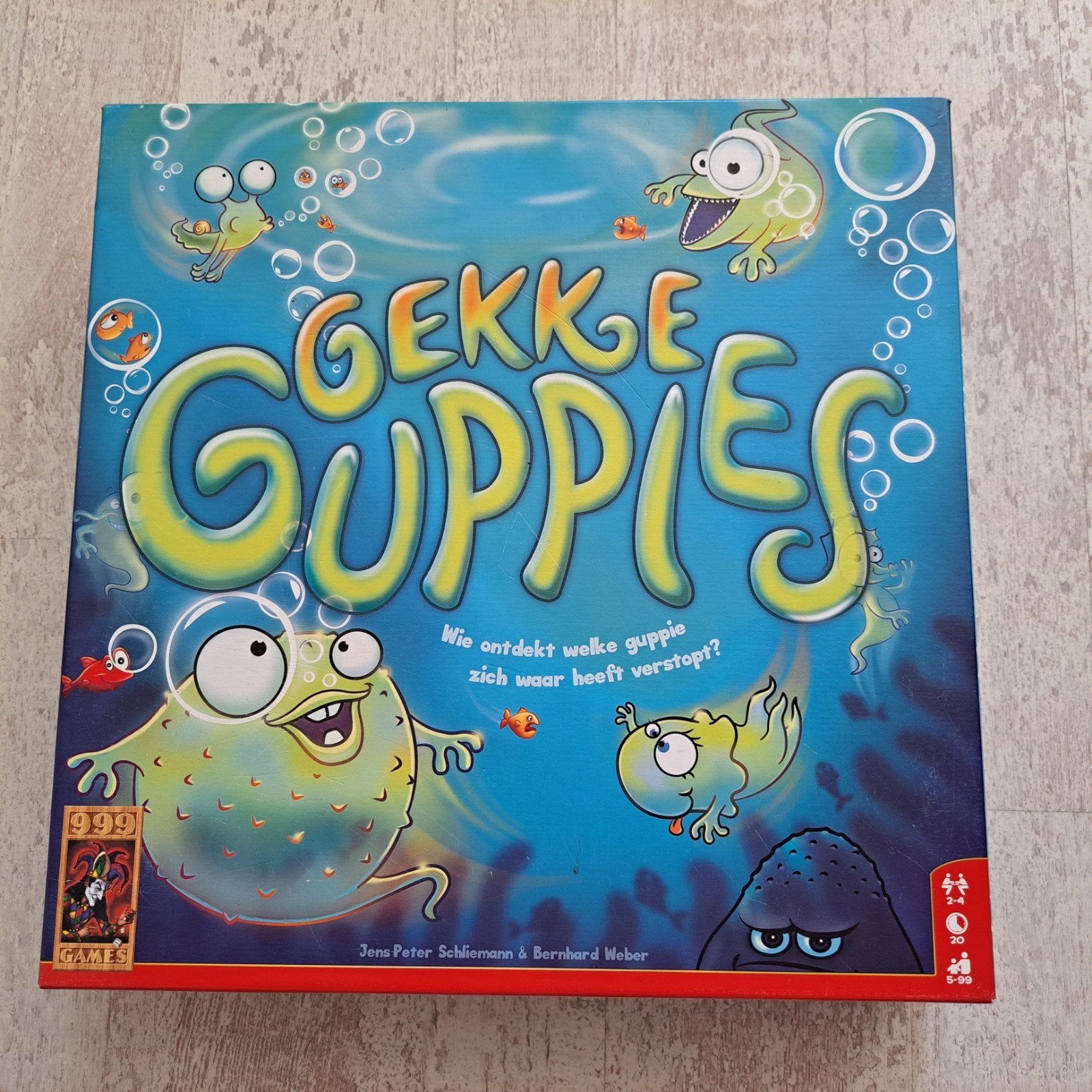 gaaf spel GEKKE GUPPIES bordspel, Een of twee spelers, Ophalen of Verzenden, Zo goed als nieuw, 999 Games