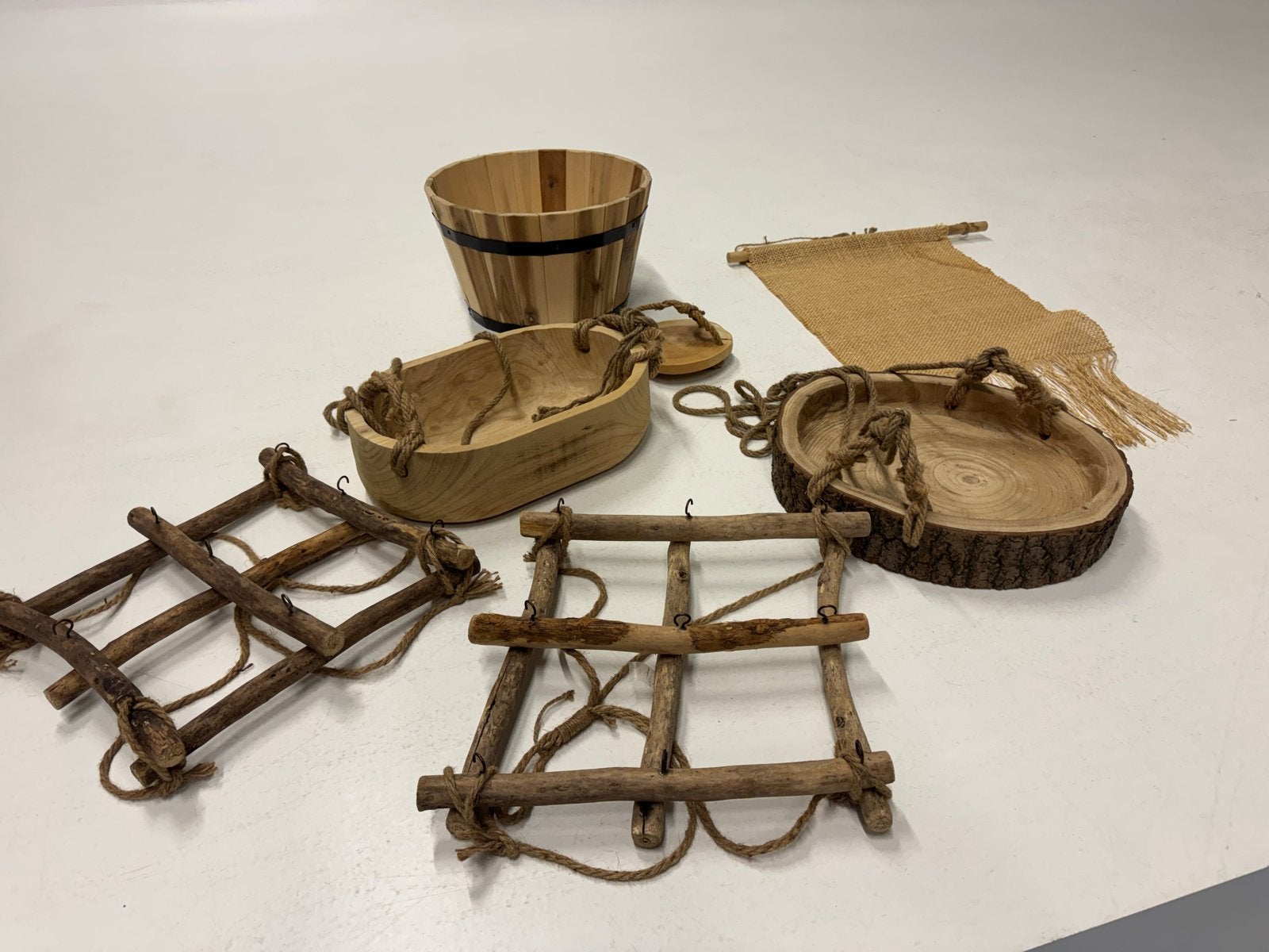 Diverse decoratiematerialen voor etalage of overkapping, Ophalen, Hout, Gebruikt, Landelijk