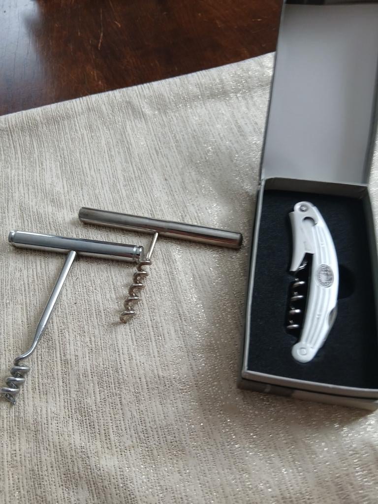 Designer Wijnopener set: kurkentrekker en kelnersmes, Ophalen of Verzenden