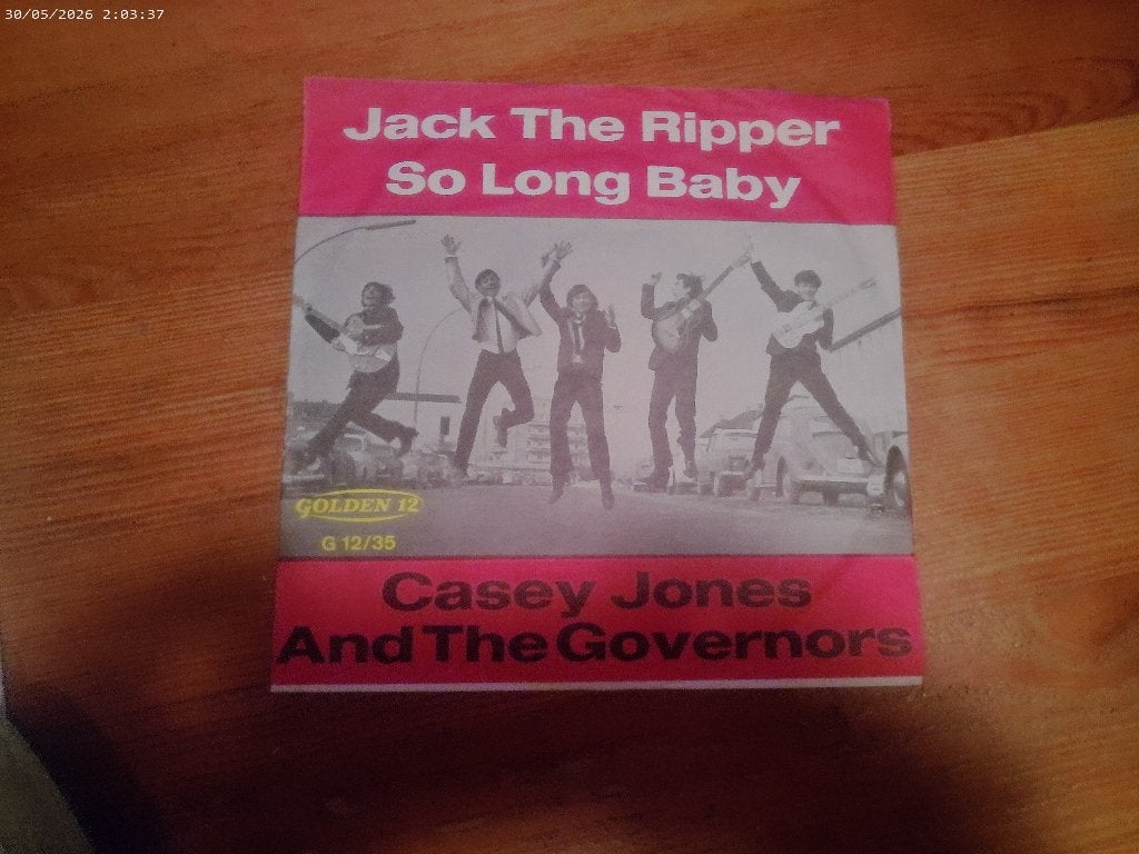 Casey Jones & the Governors - Jack the Ripper / So long baby, Gebruikt, Fotohoes, 7 inch, Single