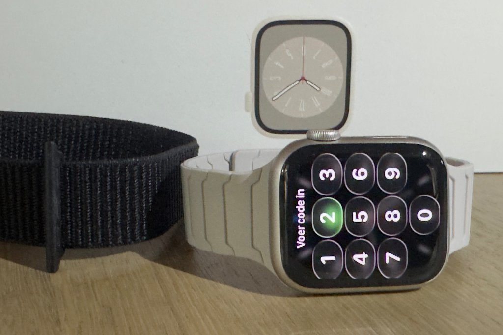 Apple Watch series 8 41 mm Starlight, Ophalen, Gebruikt, Apple Watch ⌚️, IOS