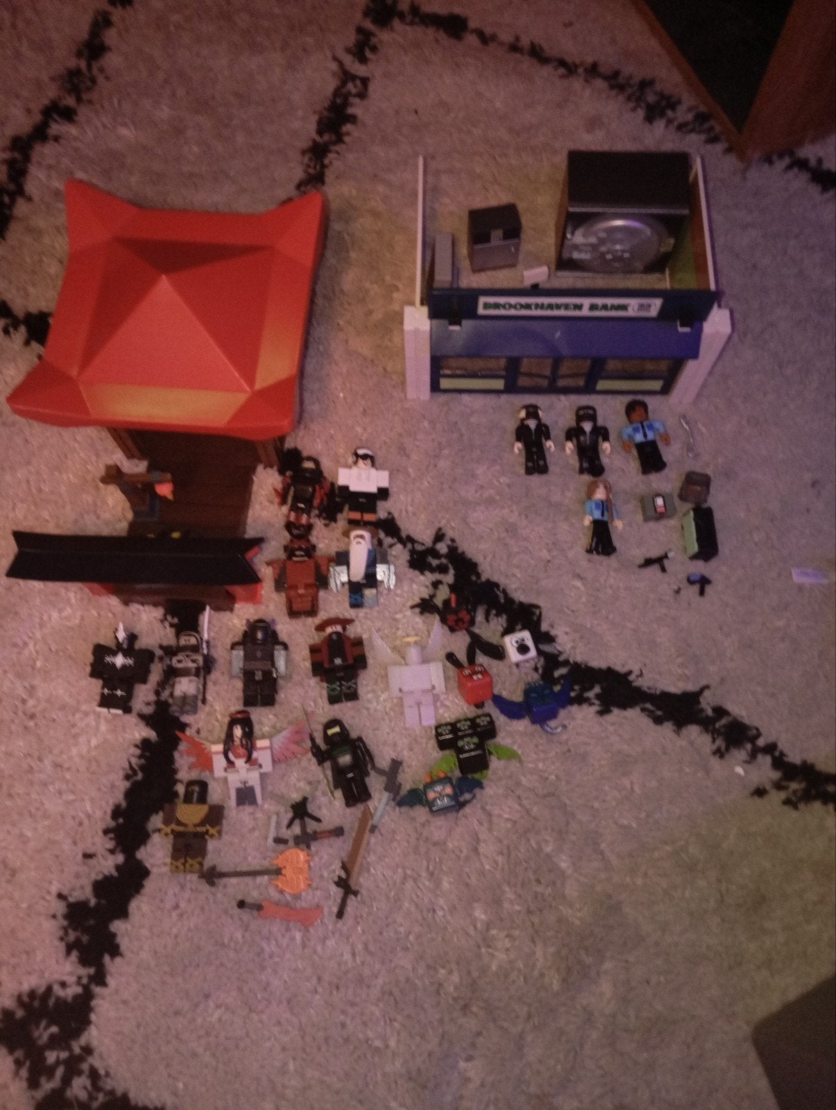 Roblox Brookhaven Bank + Ninja Set + Veel Poppetjes en Acces, Ophalen of Verzenden