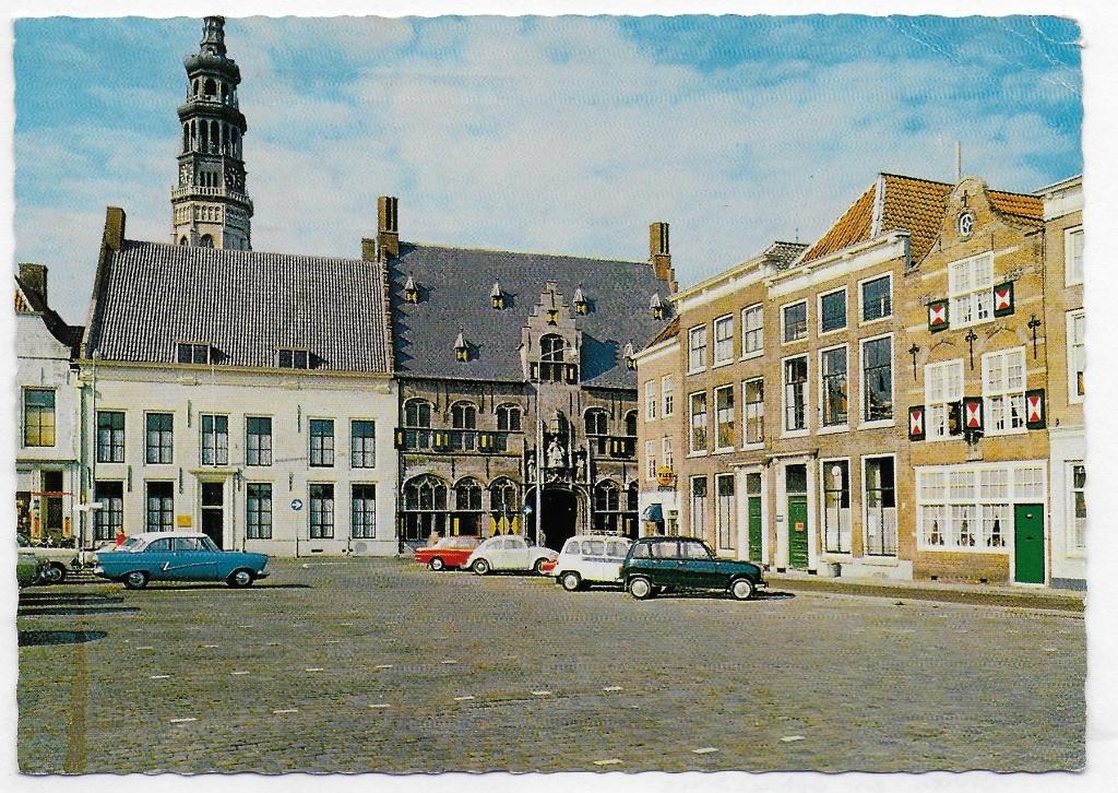 Middelburg Damplein Gelopen Ansichtkaart ( B4499 ), Ophalen of Verzenden, 1980 tot heden, Gelopen, Zeeland