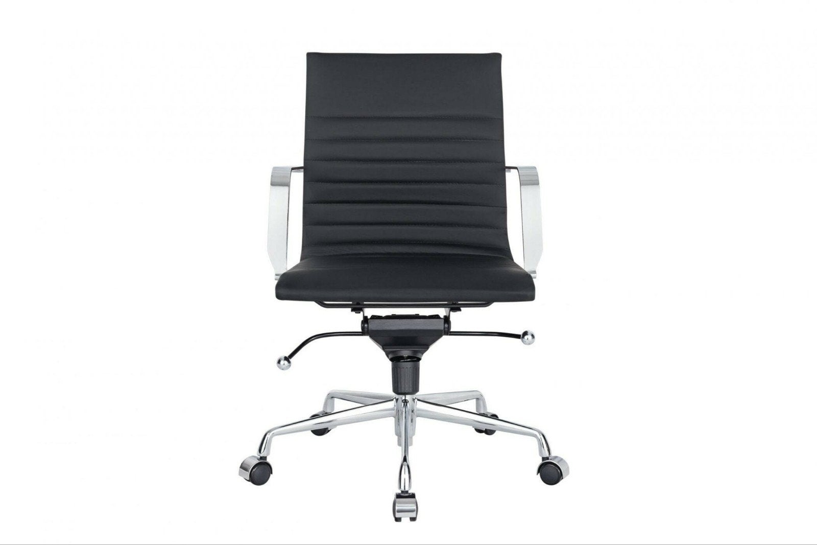 Feel furniture, zwart lederen luxe bureaustoel, Huis en Inrichting, Bureaustoelen, Ophalen, Gebruikt, Bruin, Bureaustoel