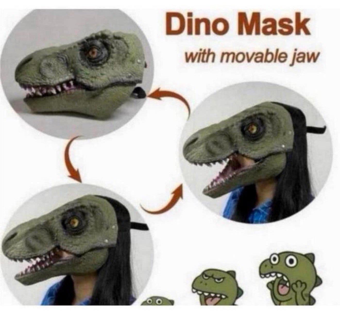 Dinosaur dino dinosaurus verkleed-set, mask masker klauwen, P, Jongen of Meisje, P, P