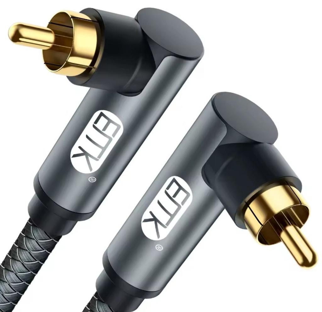 RCA naar RCA kabel 90 graden, Verzenden, Nieuw, Minder dan 2 meter, Overige kabels